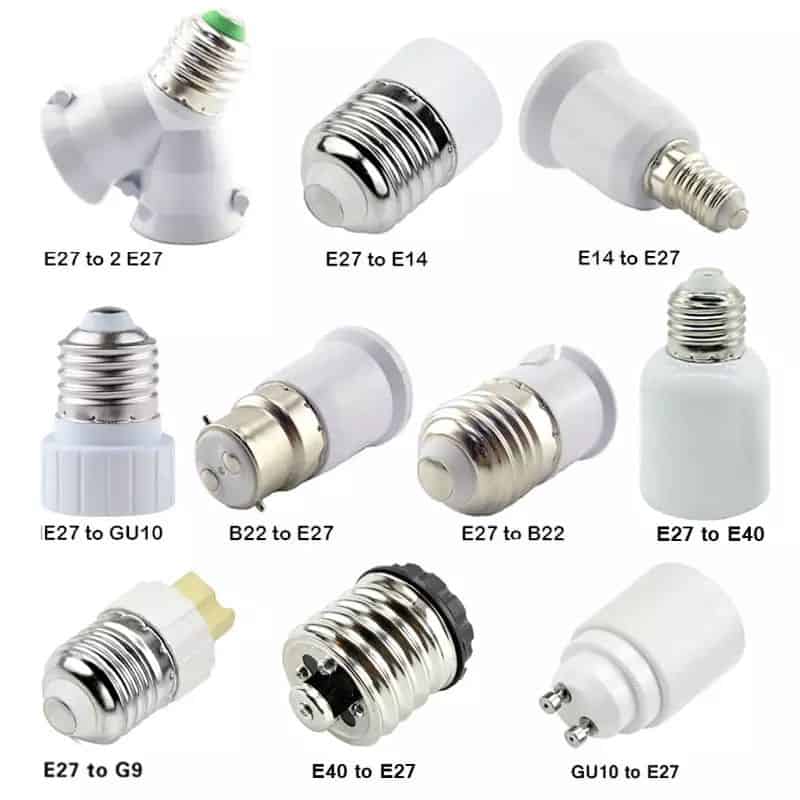 GU10 E27 E14 B22 Screw Sockets Lot Lamp Bulb Adapter