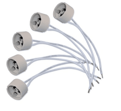 Porcelain Gu10 lamp socket base halogen bulbs