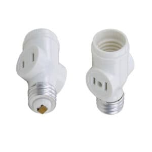 Light Bulb Socket with Plug in Outlet Medium Base Adapter Splitters