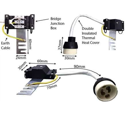 Gu10 lamp holders with Junction Boxes