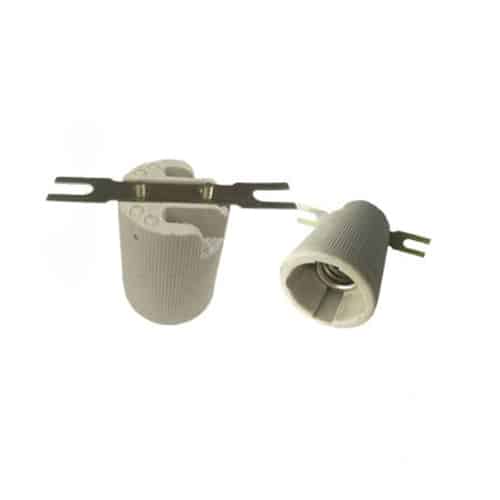 E14 Porcelain light socket lamp holders with bracket