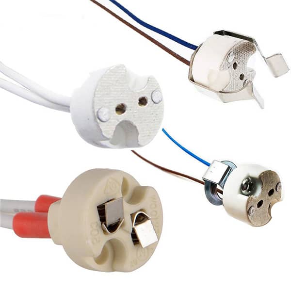 MR16 G5.3 G4 ceramic halogen light sockets