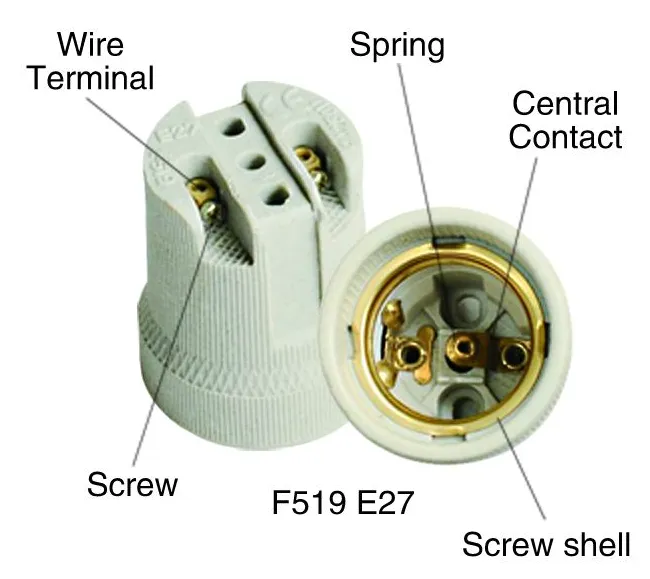E27 F519 porcelain lamp holder
