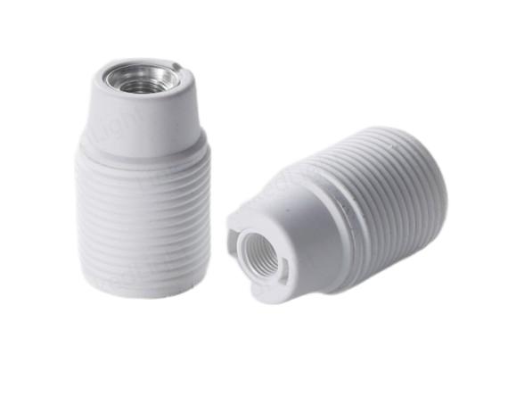 E12 Plastic Full Thread Spiral Light Bulb Sockets