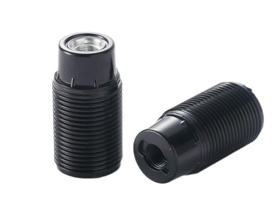 E14 Full Thread Bakelite Light Bulb Sockets Black