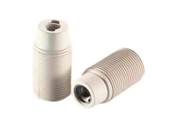 E14 Full Thread Plastic Spiral Light Bulb Sockets