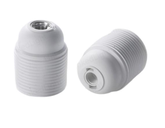 E26 Plastic Screw Light Bulb Sockets White