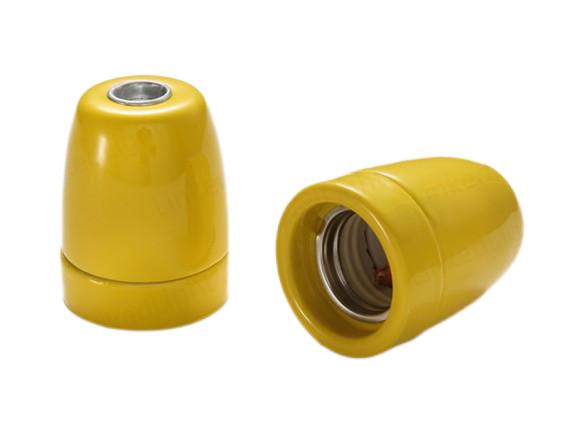 E27 Porcelain Smooth Light Bulb Sockets Yellow