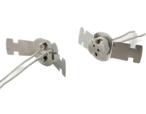 GU4 Light bulb sockets with clip and wire